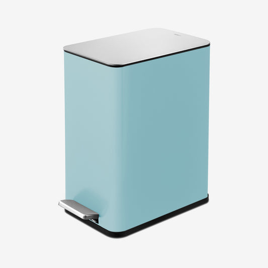 Qualiazero 2.6 gallon baby blue slim bathroom trash can