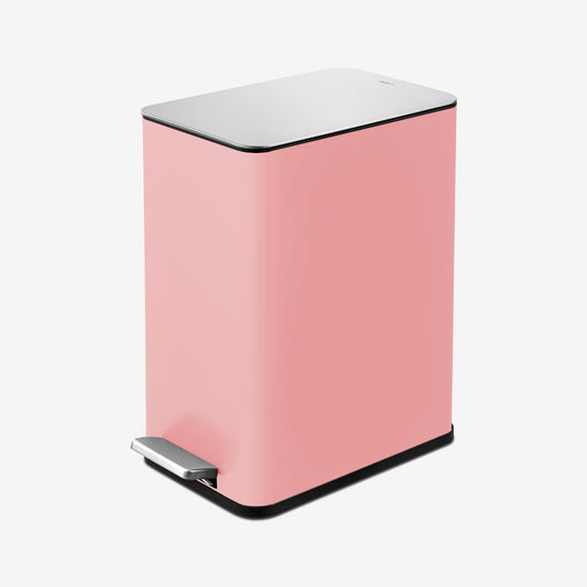 Qualiazero 2.6 gallon rose pink slim bedroom trash can