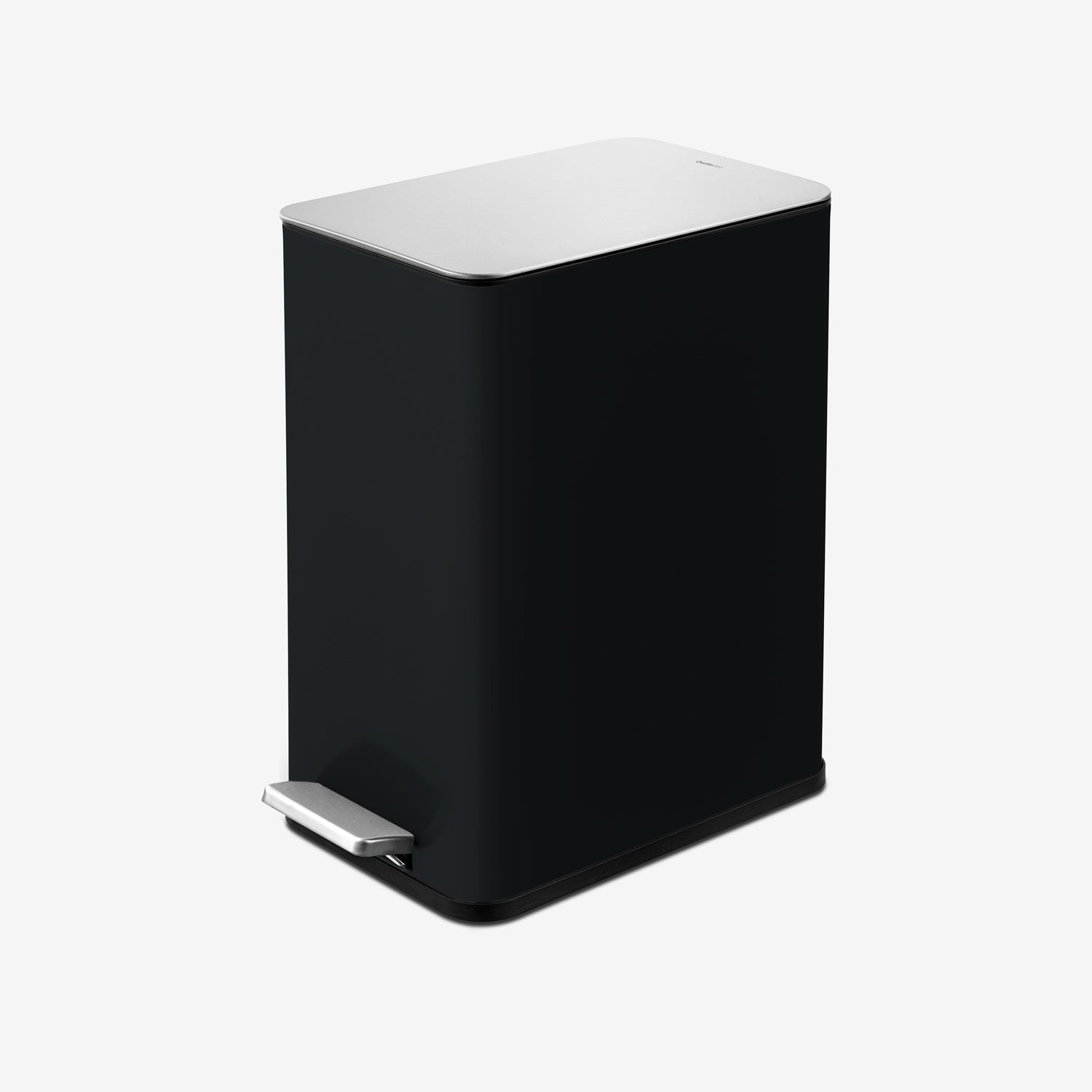 Qualiazero 2.6 gallon small black trash can with stainless steel lid