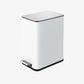 Qualiazero 2.6 gallon white slim bathroom trash can with step pedal