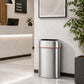 Qualiazero 21.1 gallon commercial open top stainless steel trash can with Egyptian gold trim great for corporate lobby