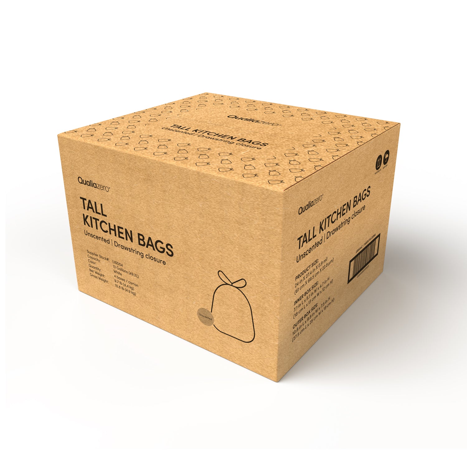 Vulcan 13 Gallon Drawsting Trash Bags 50ct - JusT Supplies LLC