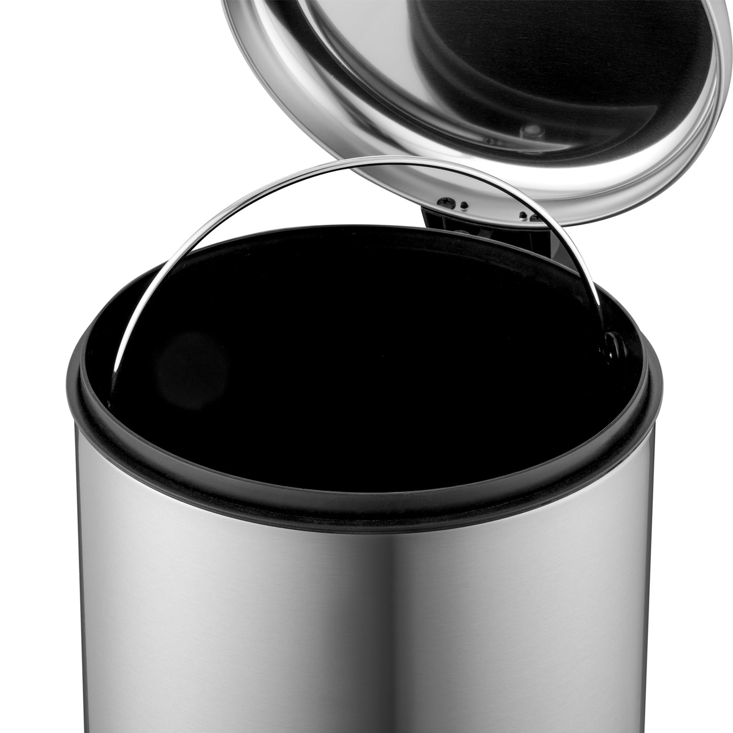 1.6 Gallon Stainless Steel Round Step Can - Pack of 2