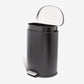 13.2 Gallon D-Shape Matte Black Stainless Steel Trash Can – Whisper-Quiet Lid with Space-Efficient Design | Qualiazero