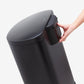 13.2 Gallon D-Shape Matte Black Stainless Steel Trash Can – Whisper-Quiet Lid with Space-Efficient Design | Qualiazero