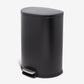 13.2 Gallon D-Shape Matte Black Stainless Steel Trash Can – Whisper-Quiet Lid with Space-Efficient Design | Qualiazero