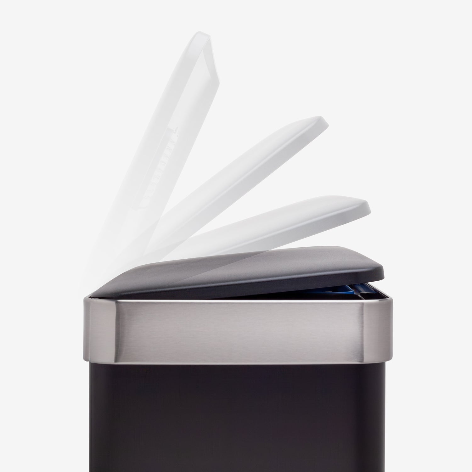 16 Gallon Dual Compartment Stainless Steel Step Can Matte Black QualiaWare