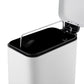 Removable inner bucket inside small white trash can