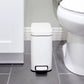 Qualiazero small white bathroom trash can for compact space