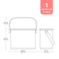 Dimensions of Qualia 1 gallon stainless steel countertop compost bin