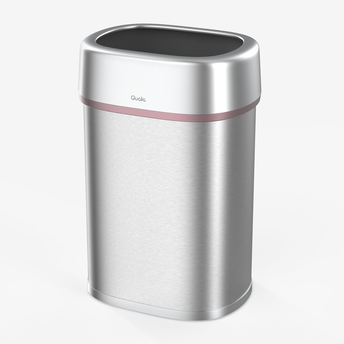 Qualiazero 21.1 gallon modern lobby trash can with Lavender Frost trim