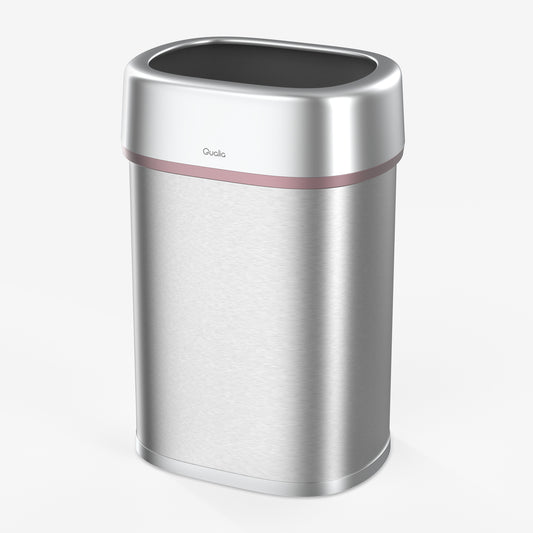 Qualiazero 21.1 gallon modern lobby trash can with Lavender Frost trim