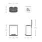 Dimensions of Qualiazero trash can set - 1.3 gallon