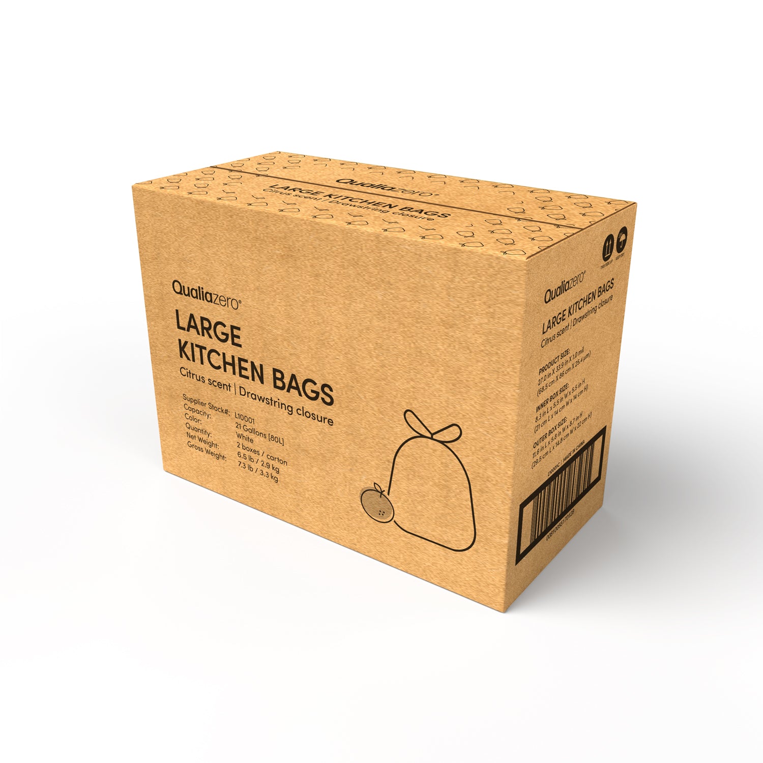 21 Gallon Trash Bags - Citrus Scent – QualiaWare