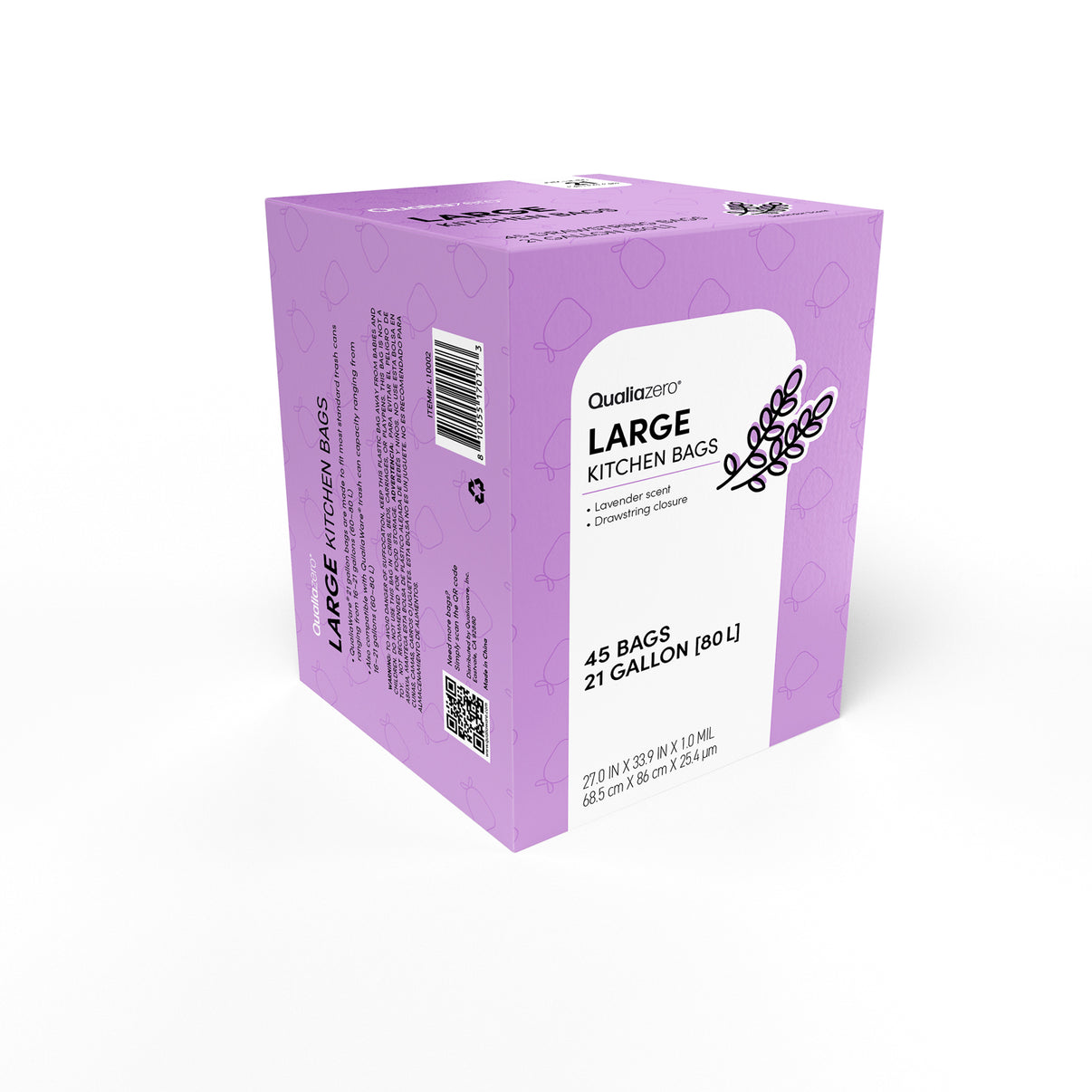 21 Gallon Trash Bags - Lavender Scent – QualiaWare