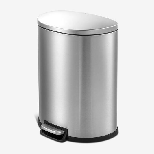 13.2 Gallon D-Shape Stainless Steel Step Can