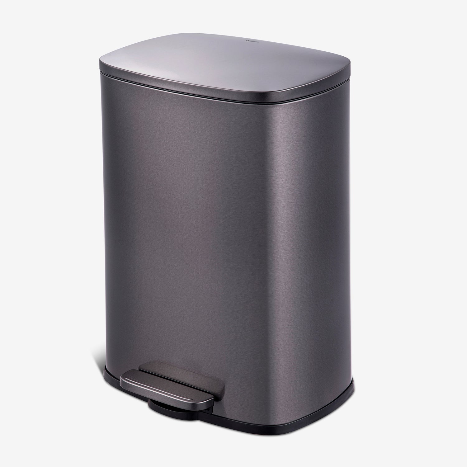 13.2 Gallon Rectangular Black Stainless Steel Step Can – QualiaWare