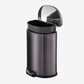 d-shape-black-stainless-steel-trash-can-with-leakproof-inner-bucket-qualiazero