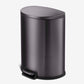 leak-proof-d-shape-black-stainless-steel-trash-can-with-handle-qualiazero