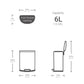 13.2 Gallon + 1.6 Gallon D-Shape Black Stainless Steel Step Can Combo
