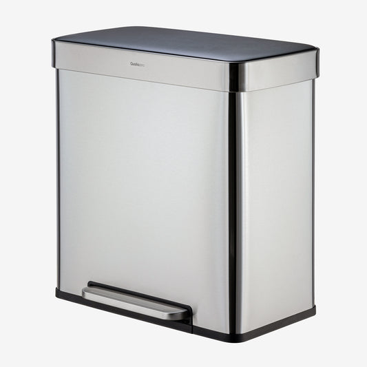 16 Gallon Dual Compartment Stainless Steel Step Can