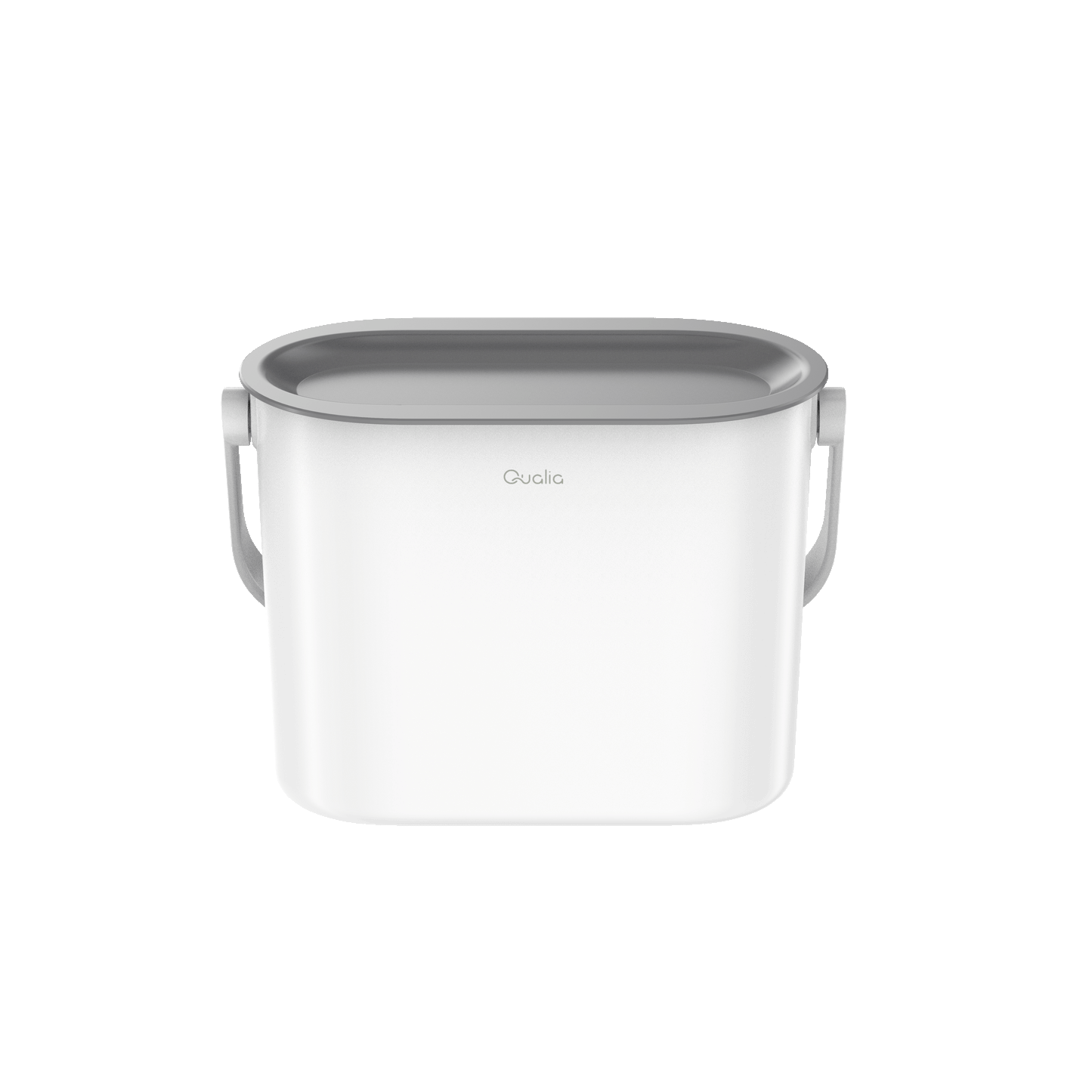 Compact ABS plastic kitchen compost bin with slim countertop design