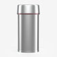 Oval stainless steel commercial trash can with Lavender Frost trim