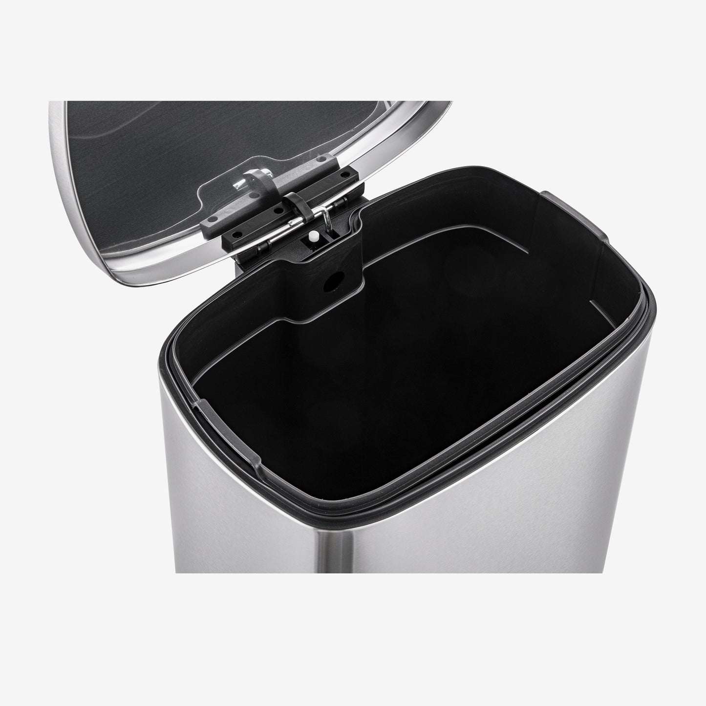 Removable leakproof inner bucket inside stainless steel step trash can
