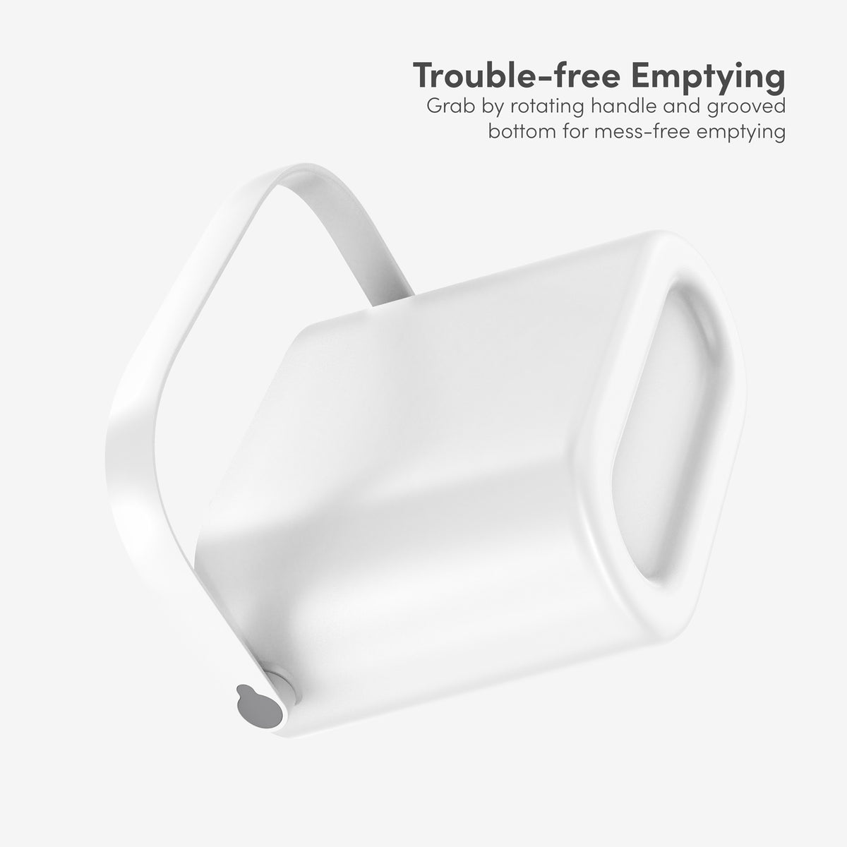 Lightweight compost bin with rotating carry handle for easy emptying